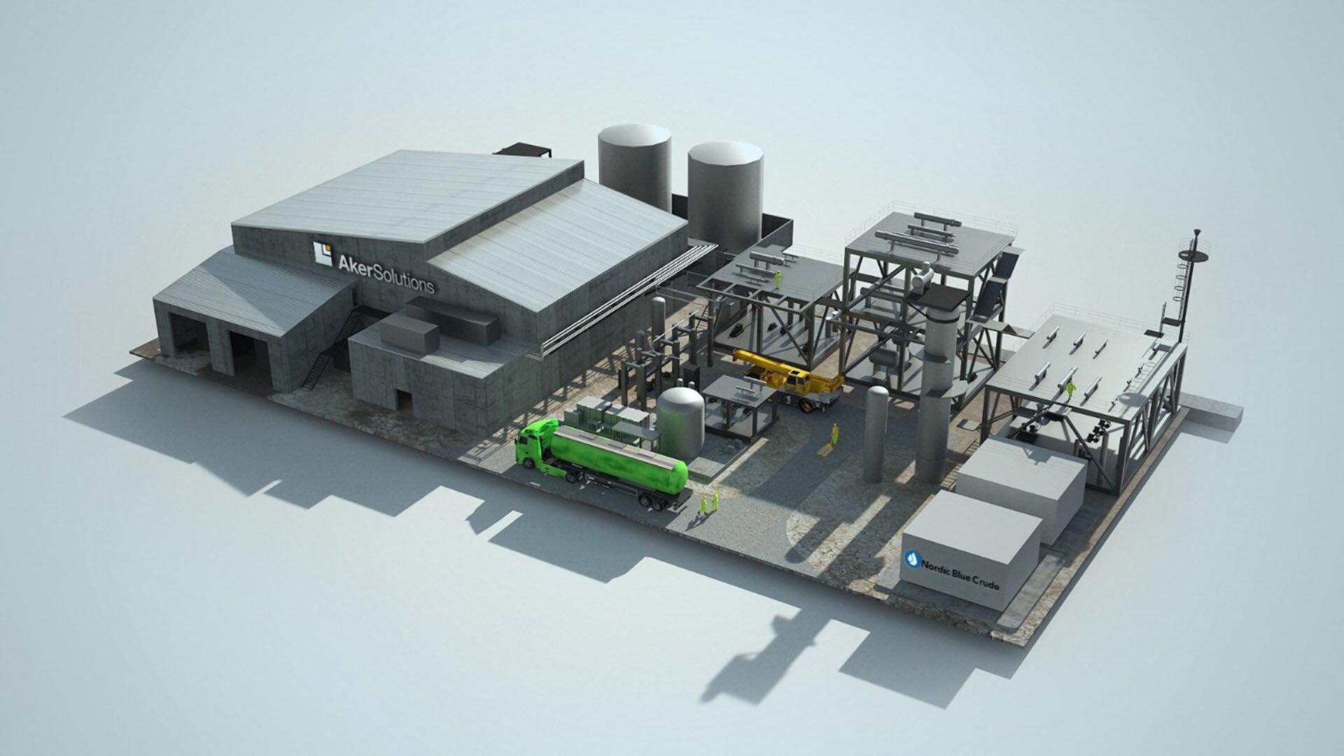 Illustration of new e-fuel and H2 plant