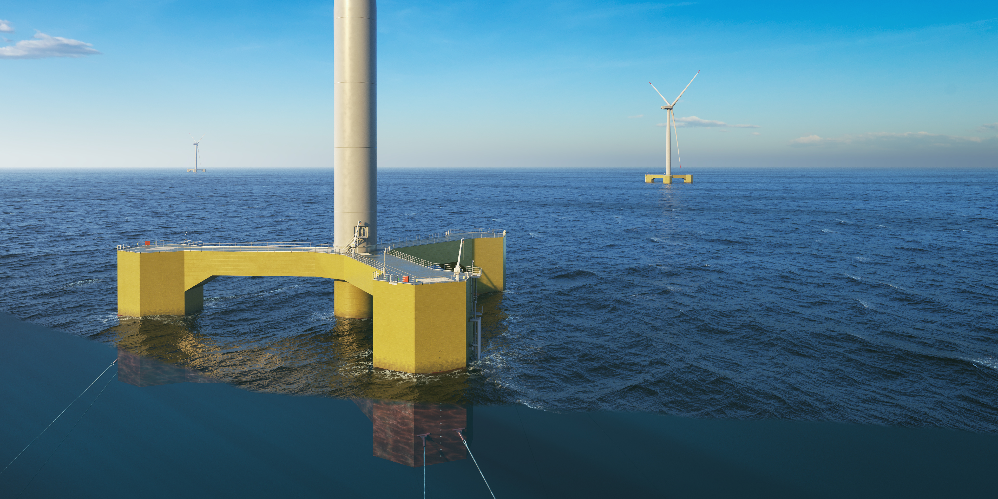YFloat™ is a floating steel foundation for offshore wind turbines