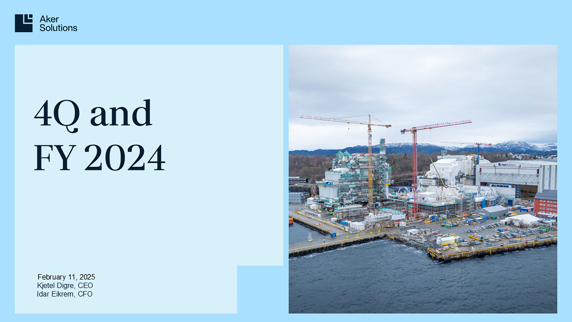 picture of aker solution logo on a wall